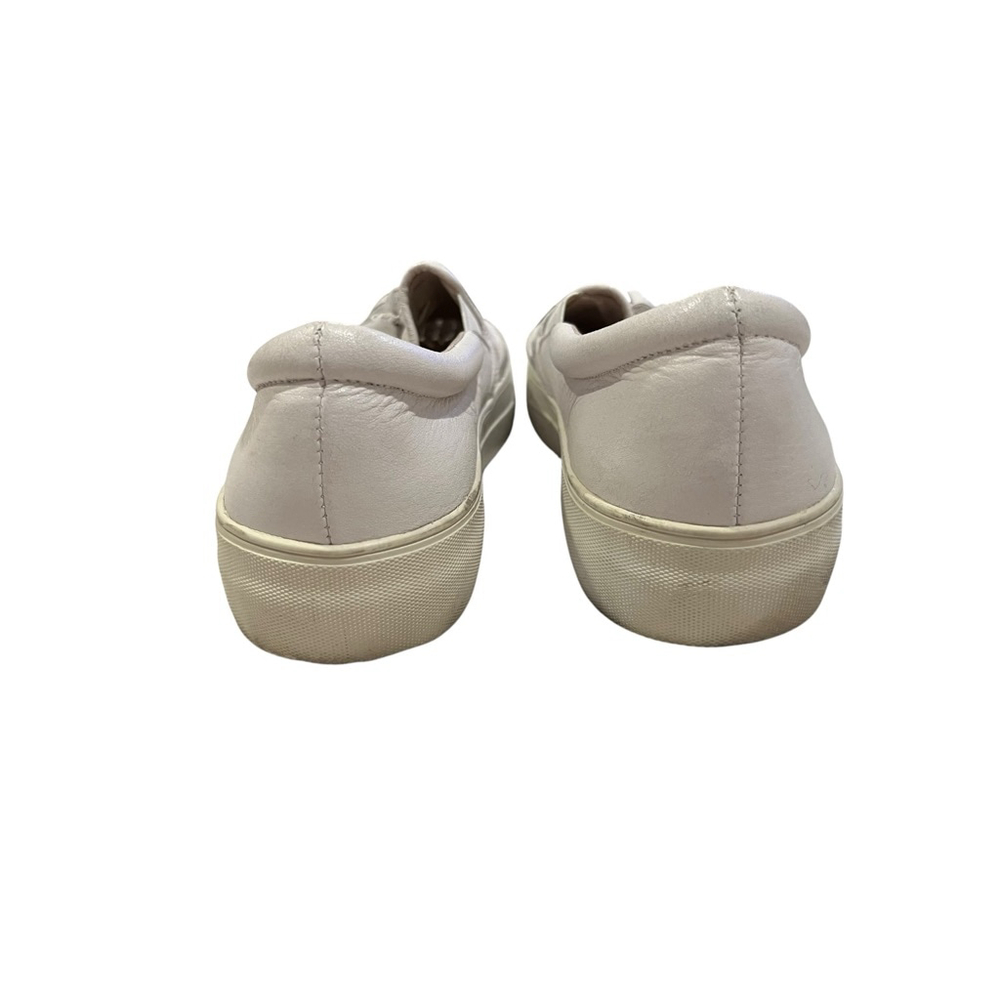 Women's J/Slides White Leather Tassel Slip-On Shoes Sneakers 7 - Picture 6 of 8